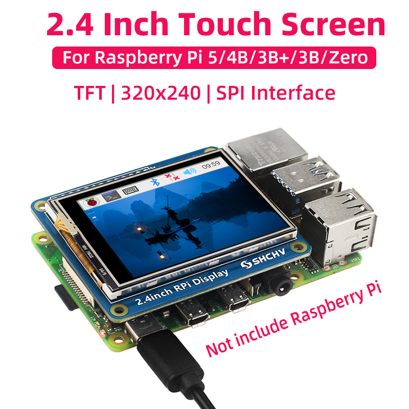 SHCHV Layar Sentuh 2.4 Inci un - Pi 5 Case ulasan dan harga