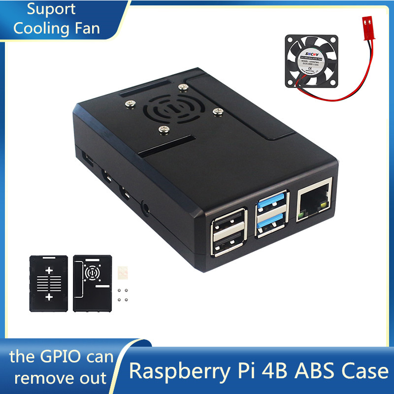 Casing ABS Raspberry Pi Hitam, - Pi 4 Case ulasan dan harga
