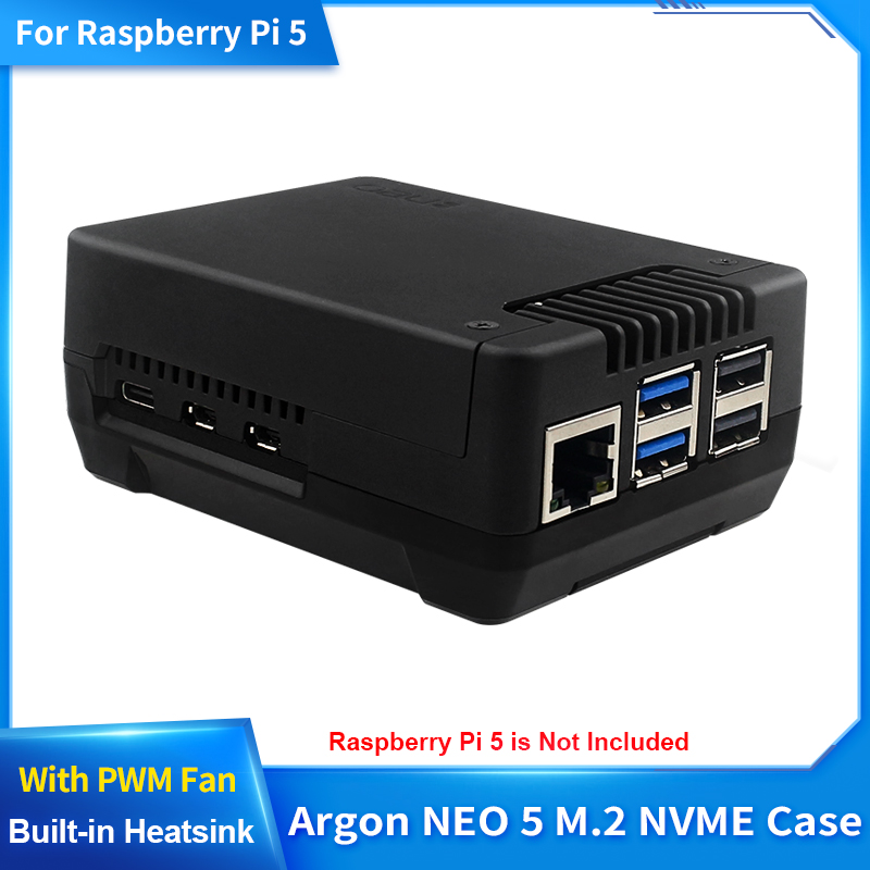 Casing Argon NEO 5 M.2 NVME PC - Pi 5 Case ulasan dan harga